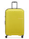 Delsey Anvers Large Hard Bright Yellow Suitcase With 4 Wheels Height 75.5cm