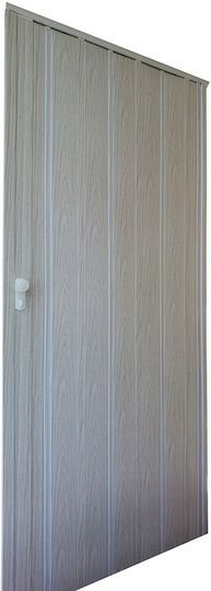 Πτυσσόμενη Πόρτα Φυσαρμόνικα Pvc 88x220 Εκρού Κομπλέ