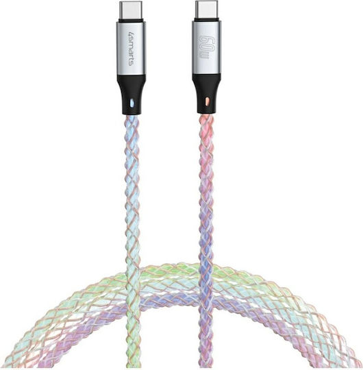 4Smarts USB 2.0 Cable USB-C male - USB-C 60W PD Πολύχρωμο 1.5m