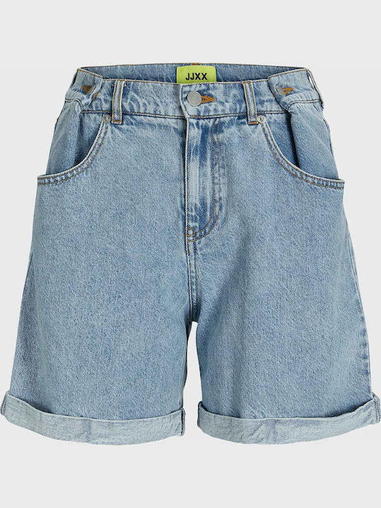 Jack & Jones Дамски Висока Талия Плувни Шорти Светло Избелен Деним Jack & Jones Дамски Висока Талия Плувни Шорти Светло Избелен Деним