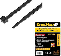 Cresman Legături Cablu Din Plastic 100mmx3.6mm Culoare Neagră 100 Bucăți 06534