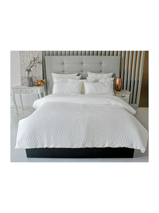 Liolios Home Elisa Κουβέρτα Υπέρδιπλη 230x260εκ. Ivory