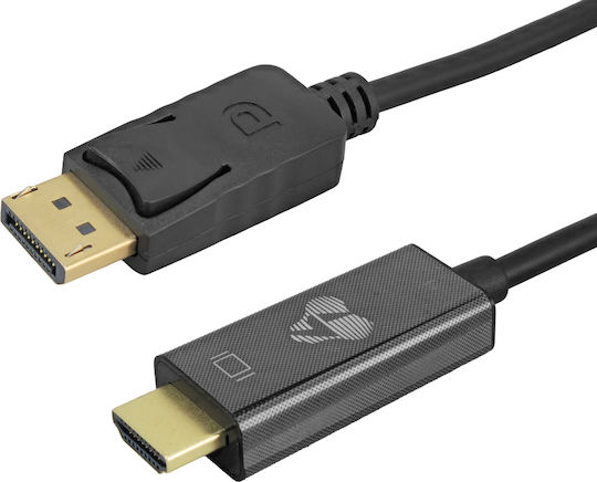 Powertech Cablu DisplayPort - HDMI de sex masculin 1m Negru (CAB-H182)