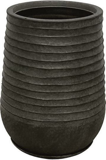 Marhome Planter Polyresin Black 39x39x51cm.