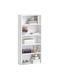 White Bookcase 60x24x133.5cm