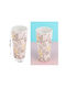 Glas Wasser aus Plastik in Beige Farbe