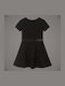 Tape Children's Dress Short Sleeve Black