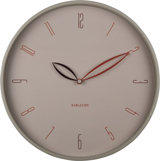 Karlsson Ρολόι Τοίχου Petals Wall Clock– Μεταλλικό Ρολόι Ø40 Cm Ka6012wg