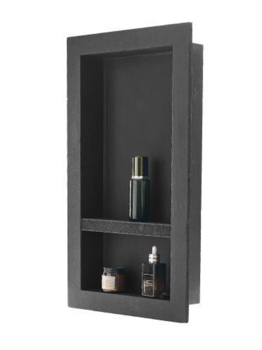 Vevor Wall Mounted Bathroom Shelf Plastic Black