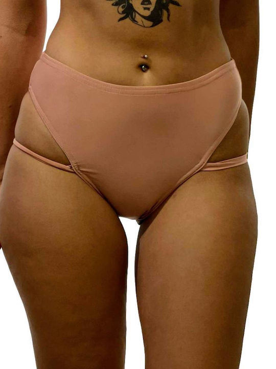 Bikini Slip Hohe Taille Nude