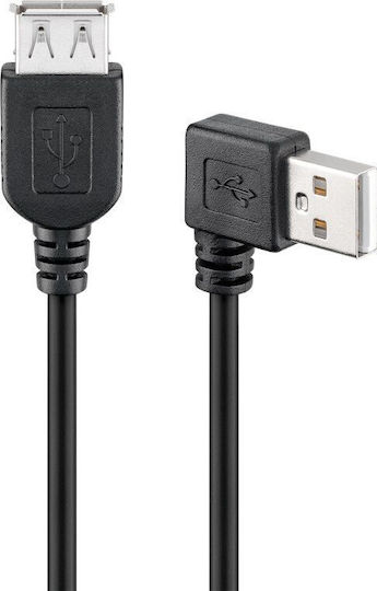 Goobay USB 2.0 Cable USB-A male - USB-A female Μαύρο 0.15m 95701