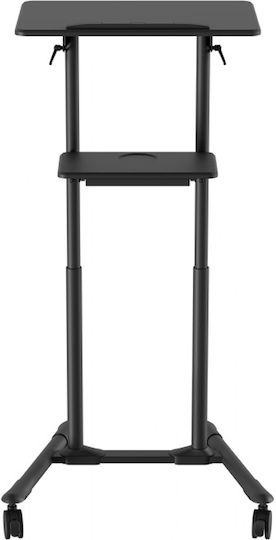 Gembird Mobile Lecture Desk Caster Wheels Black