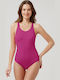 Athletic One-Piece Swimsuit Fuchsia