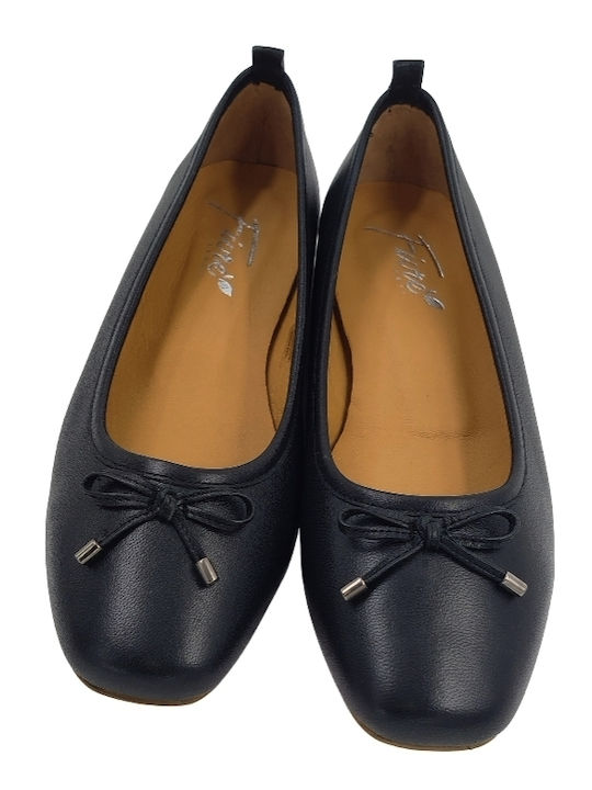 Fiore Lederne Damen Ballerinas in Schwarz Farbe Fiore Lederne Damen Ballerinas in Schwarz Farbe