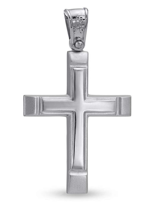 CHrysolithos Men's White Gold Cross 14K