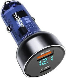 Moxom MX-VC29 Φορτιστής Αυτοκινήτου με Θύρες 1xUSB-A 1xType-C