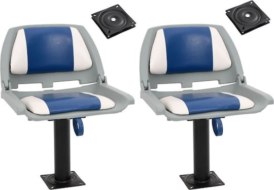 "vidaxl Καθίσματα Σκάφους 2 Τεμ Ορθοστάτη 360° Περιστροφή"