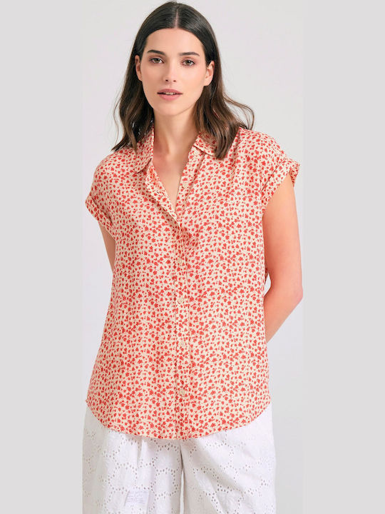 Women's Floral Long Sleeve Shirt Off White