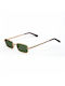 AV Sunglasses Cali Unisex Sunglasses with Gold Metal Frame and Gold Lens 128-GOLD