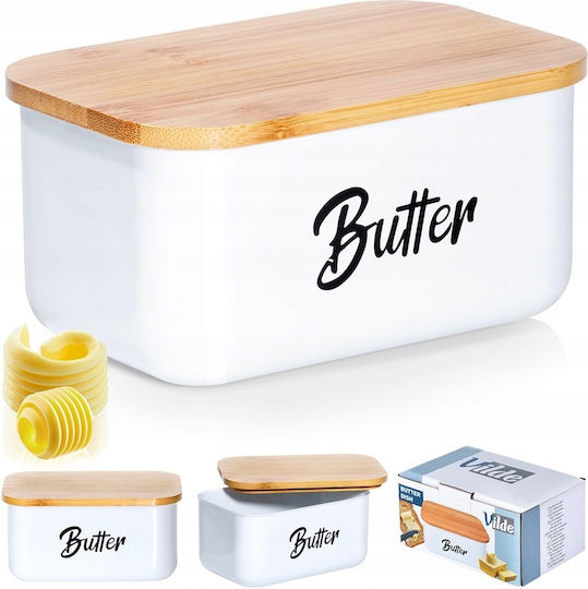 Vilde Bamboo Lunch Box White 15x10cm