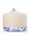 Stool For Living Room Upholstered with Fabric Lagone Multi 54x54x39cm