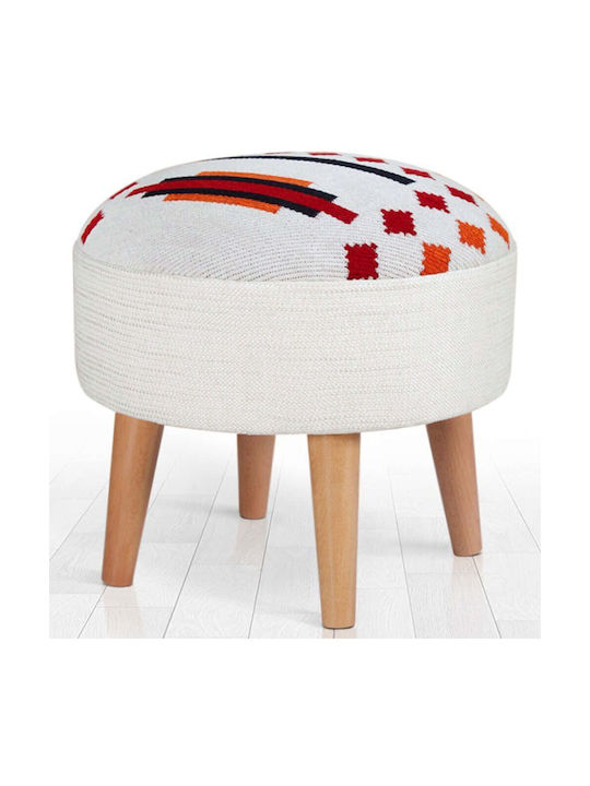 Stool For Living Room Wooden Farm White
