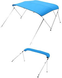 Vevor Copertină Bimini cu 3 Arcuri pentru Barcă 72" L x 85"-90" l x 46" H Albastru Pacific