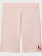 Kids Legging Cycling Short Pink Logo