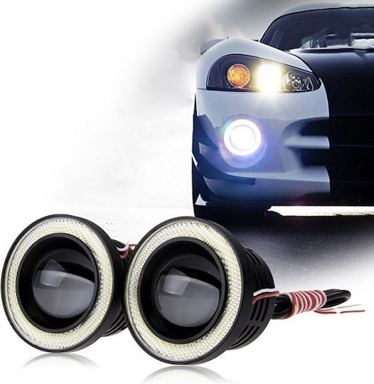 Nebellichter LED COB DRL 64mm Auto-Tagfahrlichter Angel Eyes M609