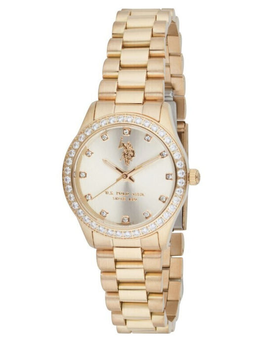 U.S. Polo Assn. Women's Watch with Gold Metal Bracelet