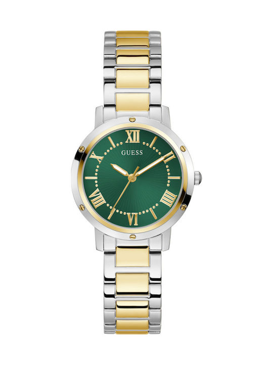 Guess Γυναικείο Ρολόι 34mm Μπαταρίας με Χρυσό Μεταλλικό Μπρασελέ