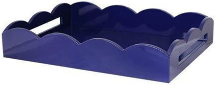 Addison Ross Rectangular Serving Tray with Handles in Blue Color 43x33x8cm 1pcs