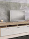 Suport TV din lemn alb-maro 220x40x52