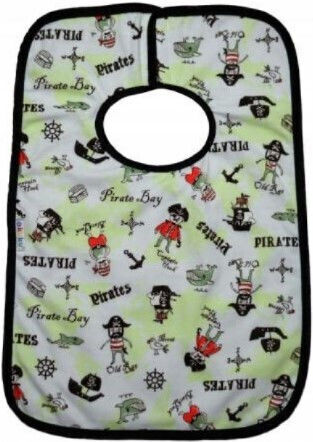 Akuku Waterproof Bib from 100% Cotton with Hoop & Loop Fastener Black