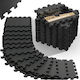 Monzana Podele Puzzle de Gimnastică Negre 30x30cm 18buc