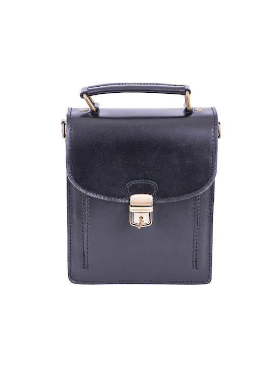 Piele Geantă pentru bărbați De umăr / tip crossbody Neagră