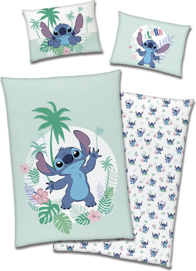 Disney Чаршаф Единично Памук Stitch 140x200см