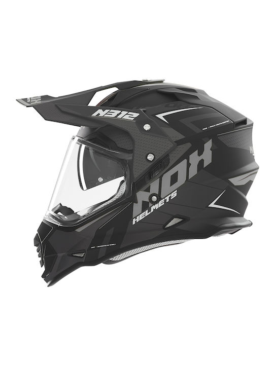 Nox N312 Vapor Titanium/Black Mat Motorcycle He...