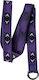 Purple Strap Keychain 1809 25 7 2.5cm Metal Ring Black Nickel Folded 55cm