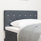vidaXL Fabric Bed Headboard Gray 80x88cm