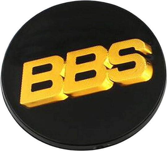 Keramik Radnabenaufkleber Bbs Schwarz-Gold 60mm 1 Stück