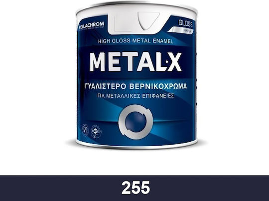 Metal-x Alkyd Varnish Paint No255 Dark Blue Glossy Pellachrom 750ml D