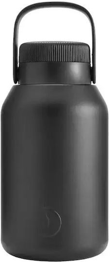 Chilly's Big Mouth Bottle Thermos Stainless Steel BPA Free 2lt Abyss Black