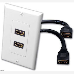 Powertech Πρίζα Τοίχου 2 X Hdmi 19 Pin