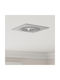 vidaXL Square Metallic Ceiling Spot with Built-in LED and Warm White Light Silver 9.1x9.1cm