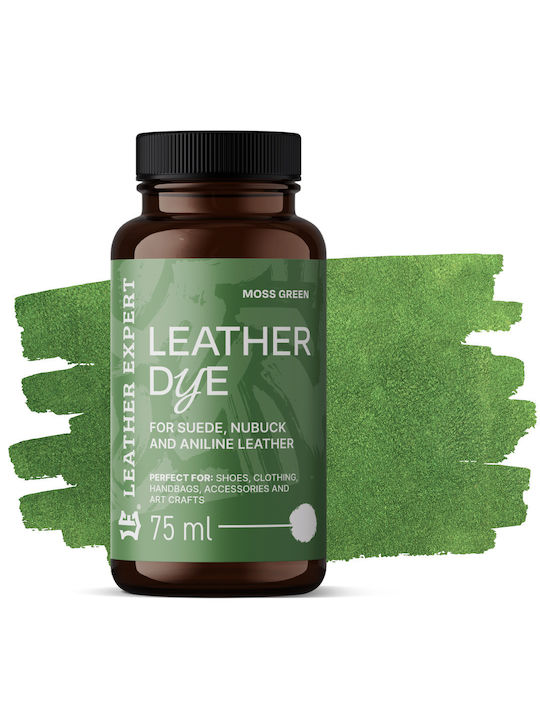 Зелена боя за велур, набук и анилинова кожа 75 мл Leather Expert Le-21-d75mgrn