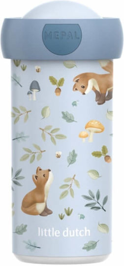 Little Dutch Forest Friends Kids Water Bottle with Screw Cap Non Spill 300ml