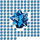 Relaxdays Weihnachtlich Geschenkverpackung Blau 2x5cm. 100Stück