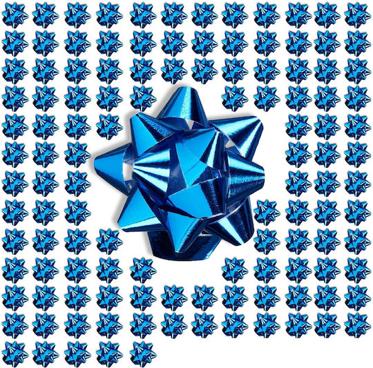 Relaxdays Weihnachtlich Geschenkverpackung Blau 2x5cm. 100Stück