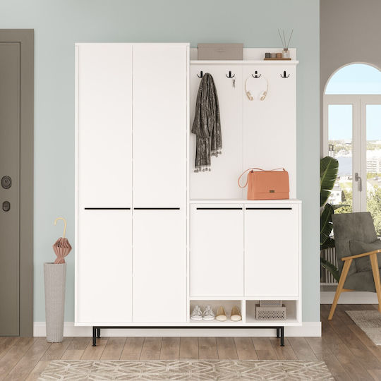Έπιπλο Εισόδου White 147.4x35.5x195.6εκ.